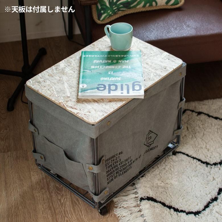 ランドリーバスケット ユーティリティバスケット グレー キャスター付き ミリタリー バスケットワゴン 収納 ランドリーワゴン マルチボックス 新生活 66462 | ELEMENTS（インテリア） | 08