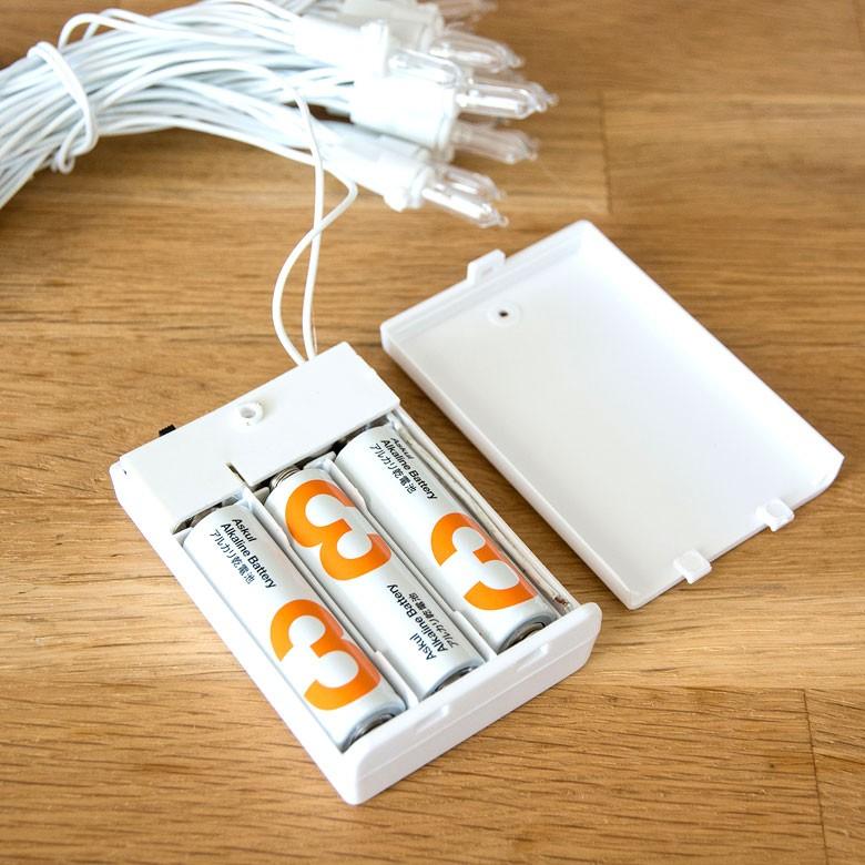 イルミネーション 電池式 LED ストリングライト 3m 30球 ライト 電飾