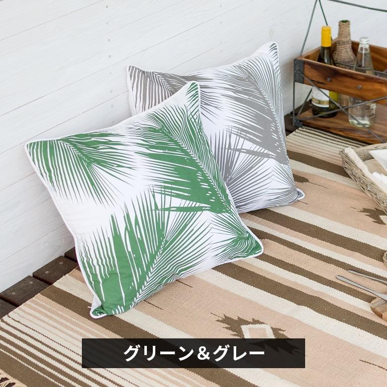 クッションカバー 50×50 ブルー アジア 正方形 おしゃれ 模様替え