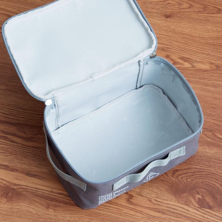 トラベルポーチ 収納ケース 収納ボックス カラーボックス メンズ 収納 布製 整理 蓋つき ふた付 小物 おしゃれ かご インナーボックス ファブリック 66524 | ブランド登録なし | 12