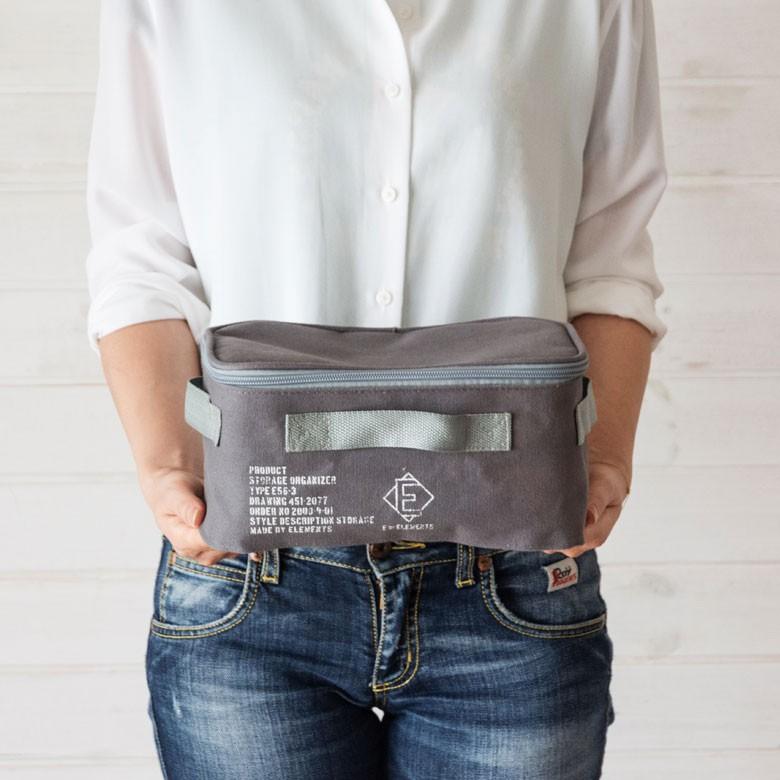 トラベルポーチ 収納ケース 収納ボックス カラーボックス メンズ 収納 布製 整理 蓋つき ふた付 小物 おしゃれ かご インナーボックス ファブリック 66524 | ブランド登録なし | 02