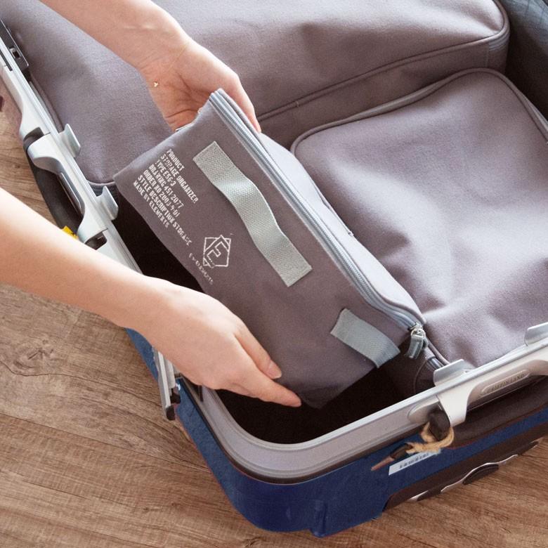 トラベルポーチ 収納ケース 収納ボックス カラーボックス メンズ 収納 布製 整理 蓋つき ふた付 小物 おしゃれ かご インナーボックス ファブリック 66524 | ブランド登録なし | 05