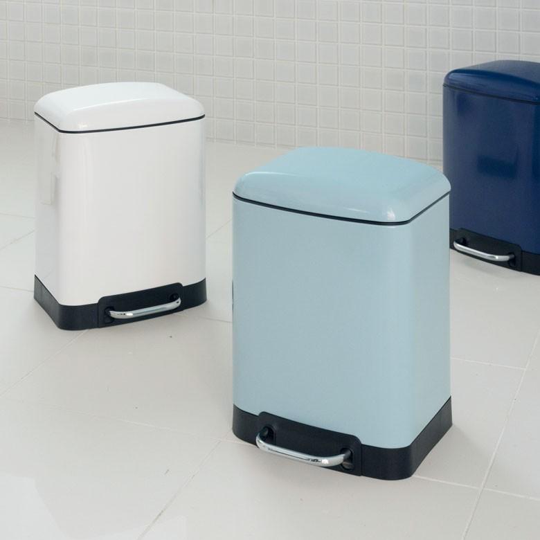 ゴミ箱 ペダル ダストボックス ふた付き 6L サックスブルー おしゃれ