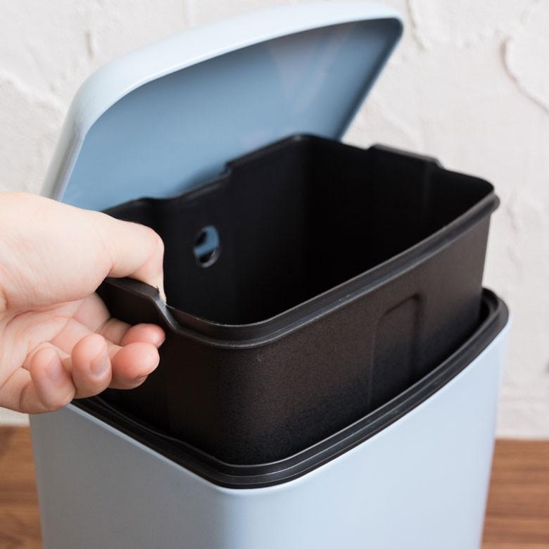 ゴミ箱 ペダル ダストボックス ふた付き 6L サックスブルー おしゃれ