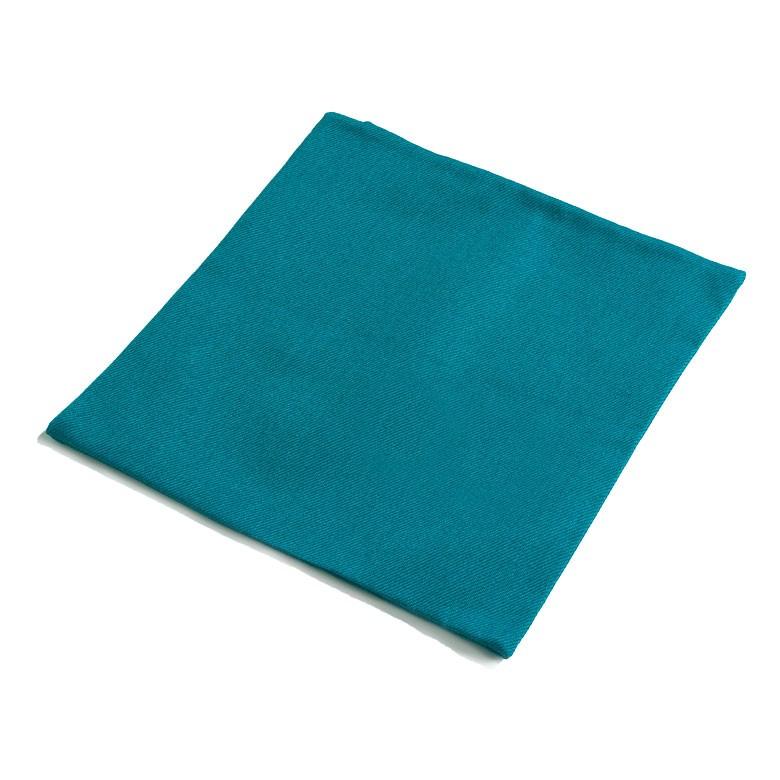 クッションカバー 約45×45cm 正方形 無地 ブルー ターコイズブルー