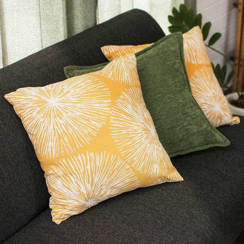 クッションカバー タンポポ 約45×45cm クッション おしゃれ 北欧 マリン リゾート かわいい 正方形 四角 45角 腰あて ピロークッション ファブリック 66554 | ブランド登録なし | 05
