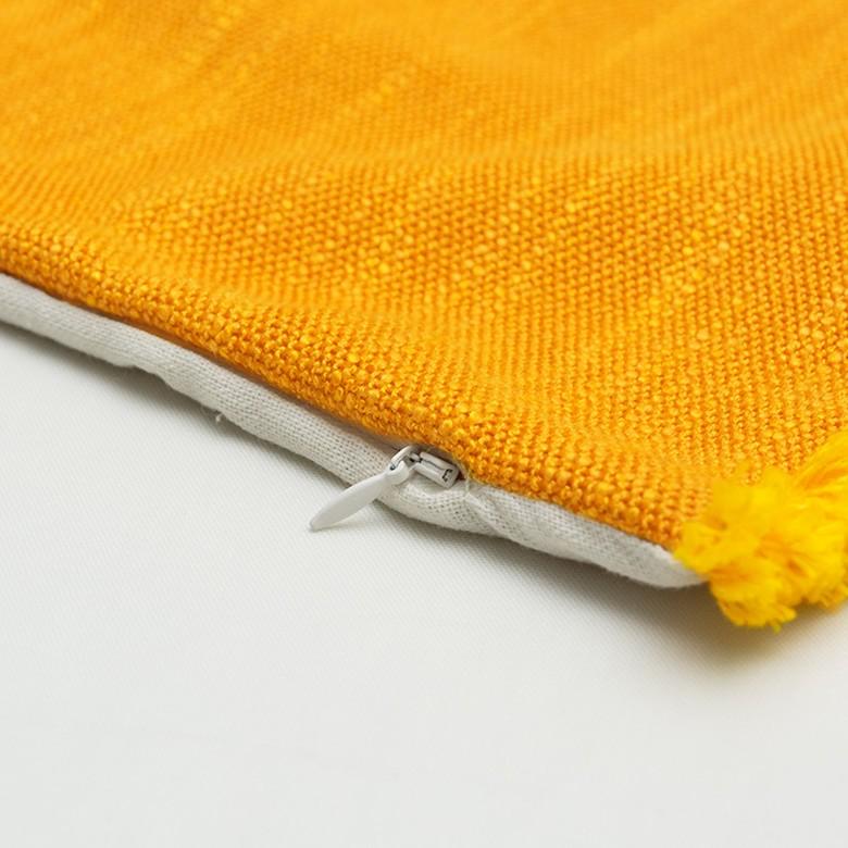 クッションカバー フリンジ付き リネンキャンバス 約45×45cm クッション おしゃれ かわいい 正方形 四角 45角 腰あて ピロークッション ファブリック 66557 | ブランド登録なし | 08