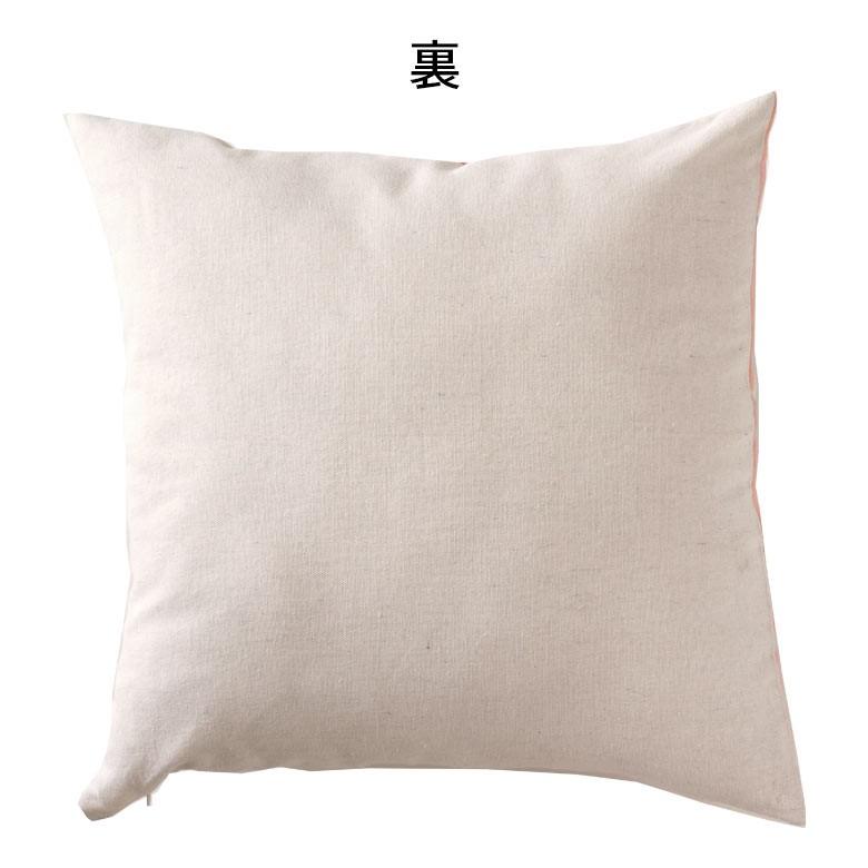 クッションカバー 約45×45cm 正方形 ソファークッション ベッドクッション ピンク ブルー 幾何柄 フェミニン 西海岸 ハワイ リゾート おしゃれ 66577 | ブランド登録なし | 04