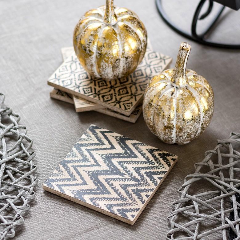 コースター 4柄セット ウッド調 正方形 アジアン エスニック 四角 トレー テーブルコーディネート おしゃれ キッチン用品 66586 | ブランド登録なし | 08