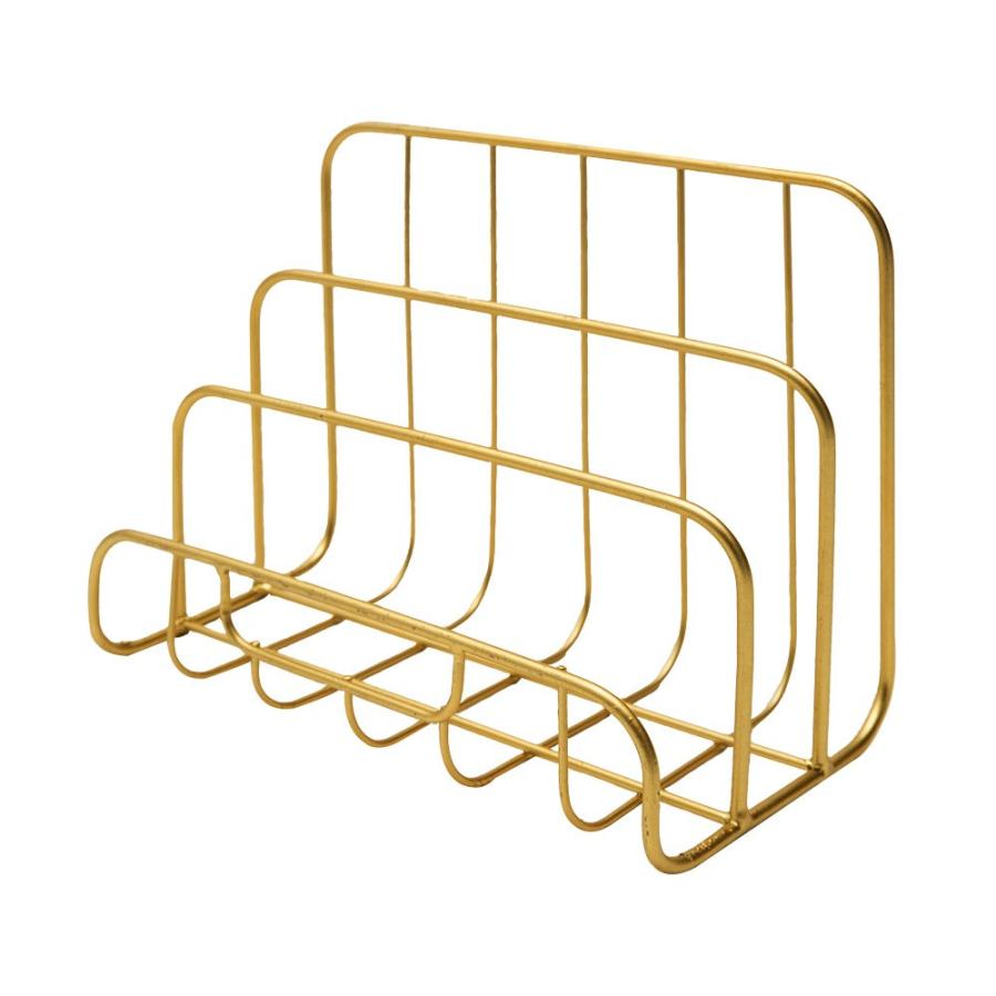 レターホルダー ファイルスタンド マガジンラック アンティーク調 ゴールド ファイル レター マガジン スタンド 本立て 新聞 雑誌 インテリア 雑貨 66589 | ELEMENTS（インテリア） | 14