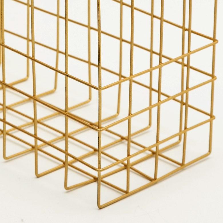 ワイヤーラック ファイル収納 ファイルスタンド マガジンラック 壁掛け アンティーク調 ゴールド ファイル レター マガジン ラック インテリア 雑貨 66590 | ELEMENTS（インテリア） | 10