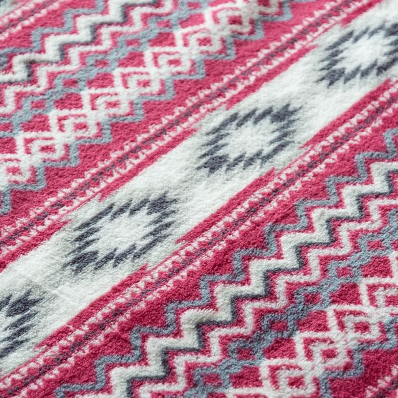 フリースブランケット 約100×140cm ブランケット 膝掛け ひざ掛け 毛布 大判 アズテック柄 おしゃれ 冬 肩掛 ふんわり ポンチョ 66604 | ブランド登録なし | 12