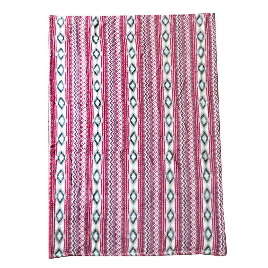 フリースブランケット 約100×140cm ブランケット 膝掛け ひざ掛け 毛布 大判 アズテック柄 おしゃれ 冬 肩掛 ふんわり ポンチョ 66604 | ブランド登録なし | 15