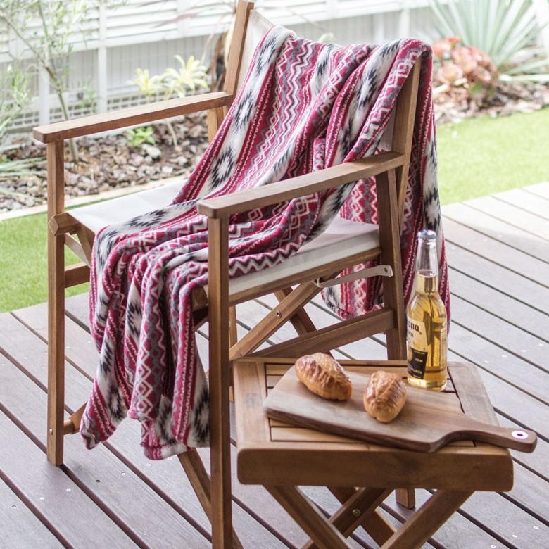 フリースブランケット 約100×140cm ブランケット 膝掛け ひざ掛け 毛布 大判 アズテック柄 おしゃれ 冬 肩掛 ふんわり ポンチョ 66604 | ブランド登録なし | 03