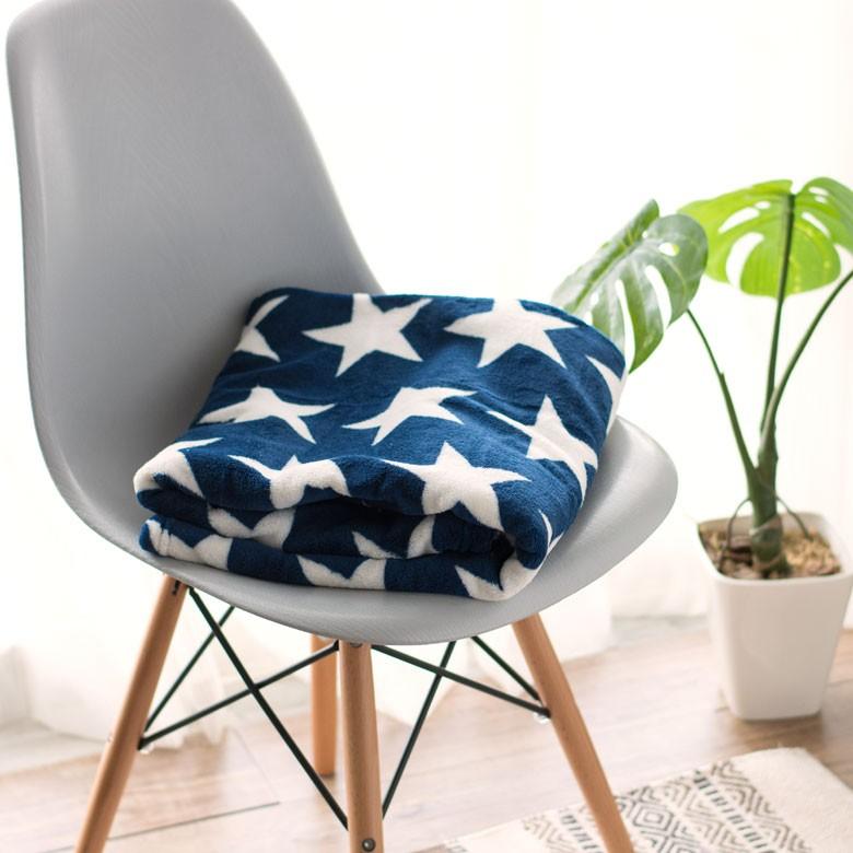 フリースブランケット 約100×140cm ブランケット 膝掛け ひざ掛け 毛布 大判 星柄 おしゃれ 冬 肩掛 ふんわり ポンチョ 66606 | ブランド登録なし | 11