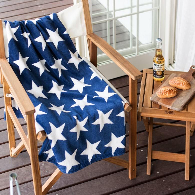 フリースブランケット 約100×140cm ブランケット 膝掛け ひざ掛け 毛布 大判 星柄 おしゃれ 冬 肩掛 ふんわり ポンチョ 66606 | ブランド登録なし | 12