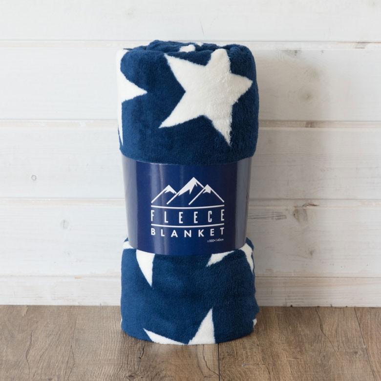 フリースブランケット 約100×140cm ブランケット 膝掛け ひざ掛け 毛布 大判 星柄 おしゃれ 冬 肩掛 ふんわり ポンチョ 66606 | ブランド登録なし | 16