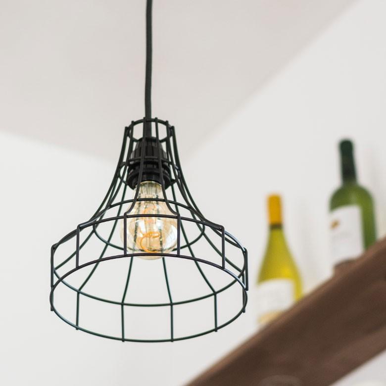 ワイヤー ランプシェード ペンダントライト led E26 レトロ 北欧