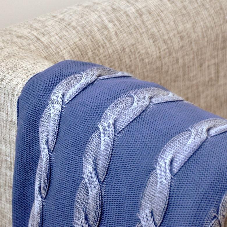 フリースブランケット 約100×140cm ブランケット 膝掛け ひざ掛け 毛布 大判 ケーブルニット おしゃれ 冬 肩掛 ふんわり ポンチョ 66611 | ELEMENTS（インテリア） | 13