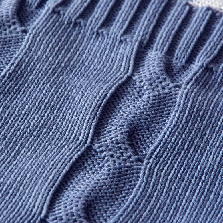 フリースブランケット 約100×140cm ブランケット 膝掛け ひざ掛け 毛布 大判 ケーブルニット おしゃれ 冬 肩掛 ふんわり ポンチョ 66611 | ELEMENTS（インテリア） | 08