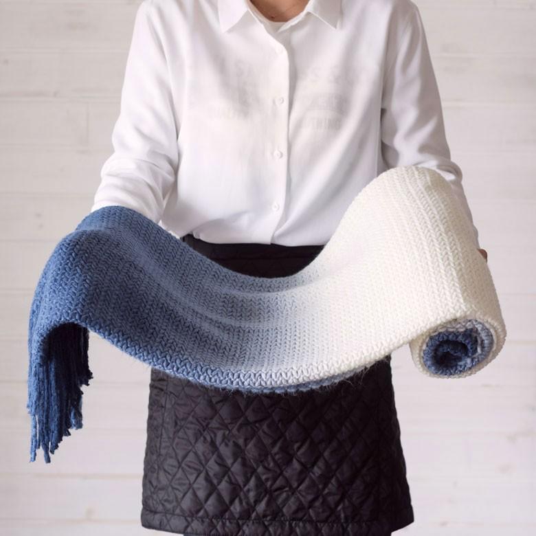 グラデーションブランケット 約100×140cm ブランケット 膝掛け ひざ掛け 毛布 大判 フリンジ おしゃれ 冬 肩掛 ふんわり ポンチョ 66612 | ブランド登録なし | 06