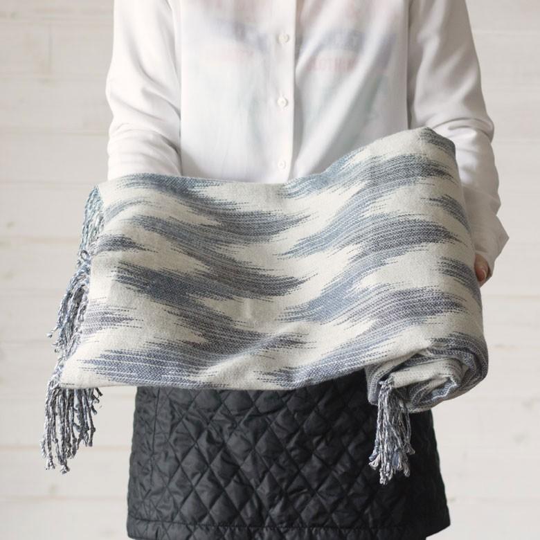 シェブロン柄ニットブランケット 約130×150cm ブランケット ひざ掛け 大判 ひざかけ 膝掛け ニット ジャガード お 66614 | ブランド登録なし | 05