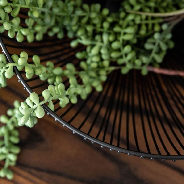 バスケット ワイヤーバスケット かご ラウンド型 スチール ワイヤー ボール 楕円形 フラワーバスケット フルーツバスケット 籠 小物入れ 収納 ボックス 66643 | ELEMENTS（インテリア） | 05