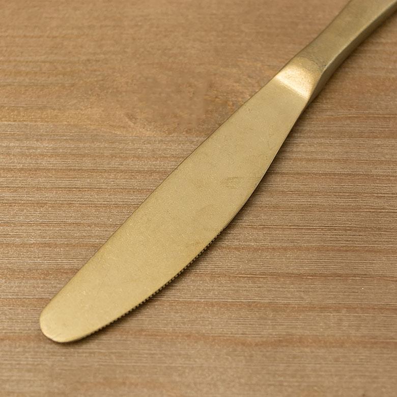 ナイフ テーブルナイフ ディナーナイフ マット ゴールド色 金色 つや消し ステンレス テーブルセッティング ヴェリーノ キッチン用品 結婚祝 食洗機対応 66659 | ELEMENTS（インテリア） | 16