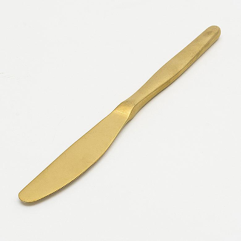 ナイフ テーブルナイフ ディナーナイフ マット ゴールド色 金色 つや消し ステンレス テーブルセッティング ヴェリーノ キッチン用品 結婚祝 食洗機対応 66659 | ELEMENTS（インテリア） | 07