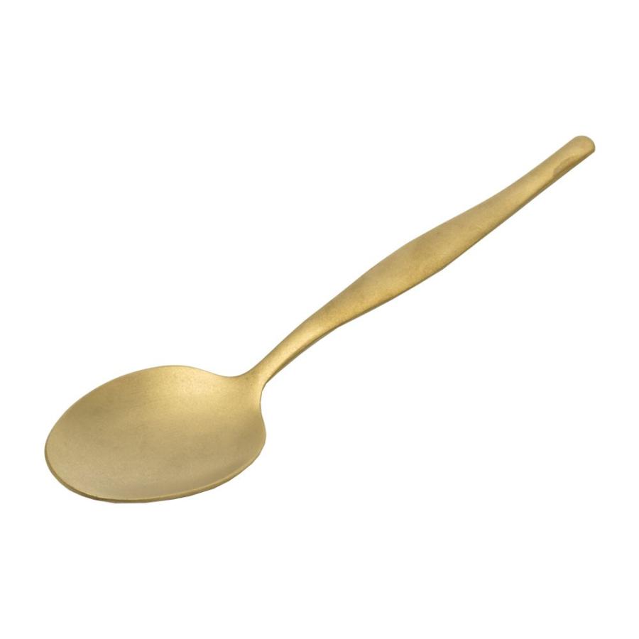 スプーン ディナースプーン マット ゴールド色 金色 つや消し ステンレス テーブルセッティング ヴェリーノ キッチン用品 結婚祝 食洗機対応 66660 | ブランド登録なし | 14