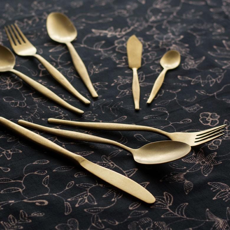 スプーン ディナースプーン マット ゴールド色 金色 つや消し ステンレス テーブルセッティング ヴェリーノ キッチン用品 結婚祝 食洗機対応 66660 | ブランド登録なし | 06