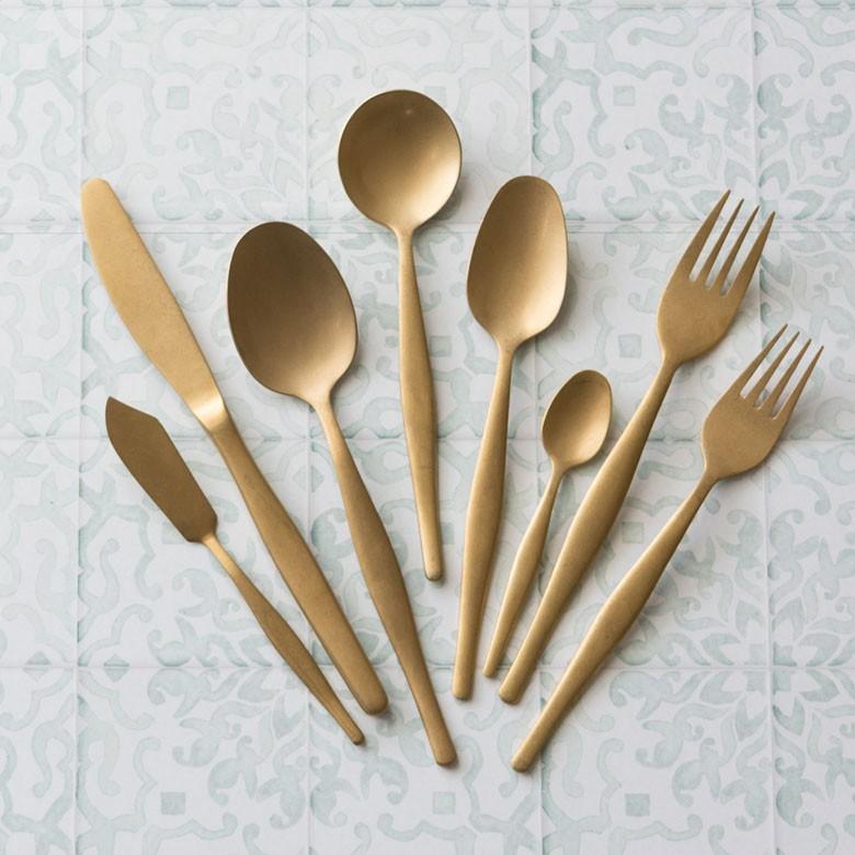 スプーン ディナースプーン マット ゴールド色 金色 つや消し ステンレス テーブルセッティング ヴェリーノ キッチン用品 結婚祝 食洗機対応 66660 | ブランド登録なし | 07