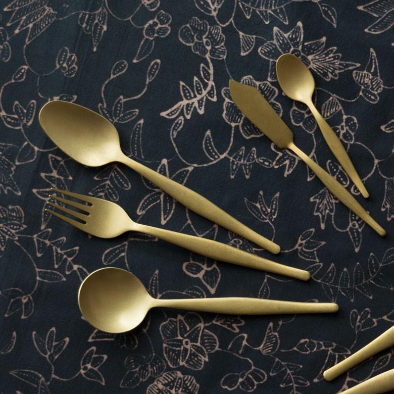 スプーン デザートスプーン マット ゴールド色 金色 つや消し ステンレス テーブルセッティング ヴェリーノ キッチン用品 結婚祝 食洗機対応 66662 | ブランド登録なし | 06