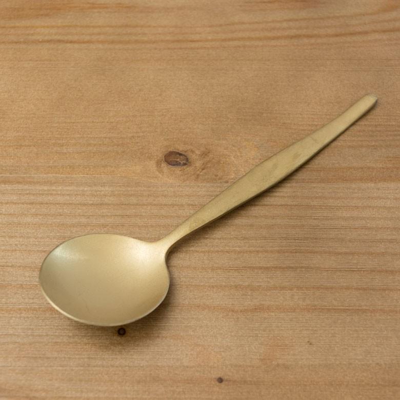 スプーン スープスプーン マット ゴールド色 金色 つや消し ステンレス テーブルセッティング ヴェリーノ キッチン用品 結婚祝 食洗機対応 66664 | ブランド登録なし | 09