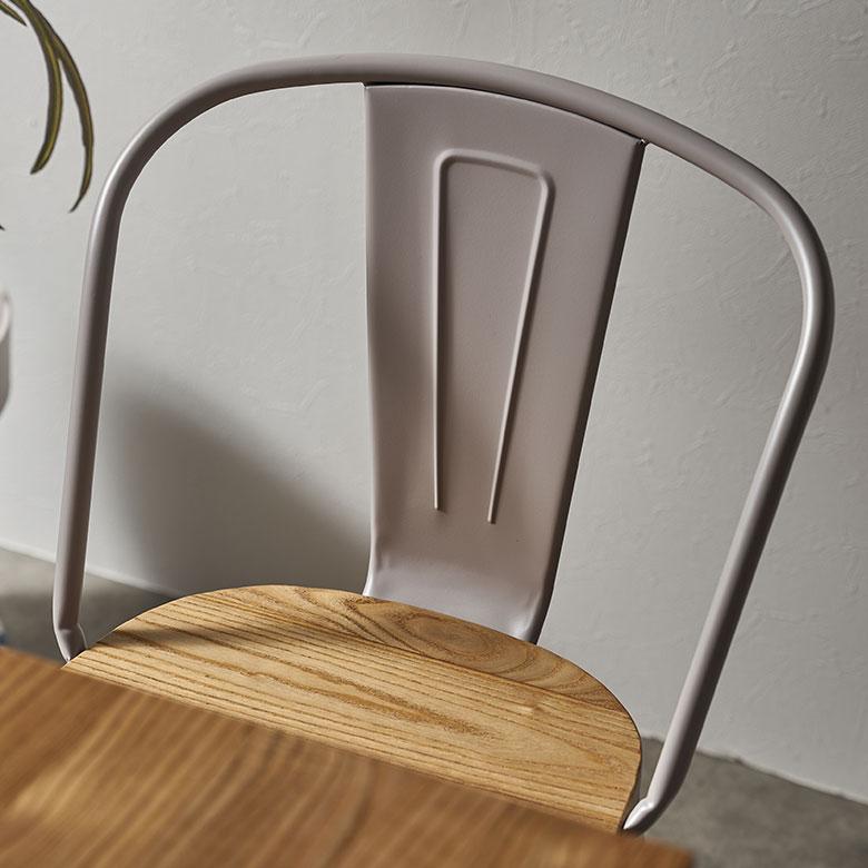 椅子 ダイニングチェア 一人掛け おしゃれ スチール製 チェアー スタッキング 黒×ブラウン 積み重ね 食卓イス オフィス家具 66682 | ELEMENTS（インテリア） | 16