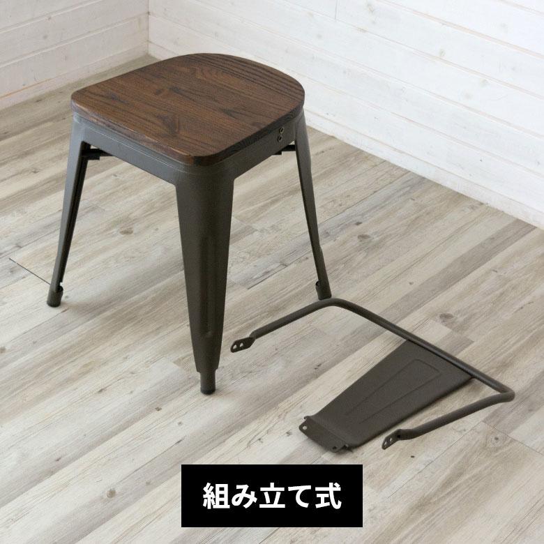 椅子 ダイニングチェア 一人掛け おしゃれ スチール製 チェアー スタッキング 黒×ブラウン 積み重ね 食卓イス オフィス家具 66682 | ELEMENTS（インテリア） | 19