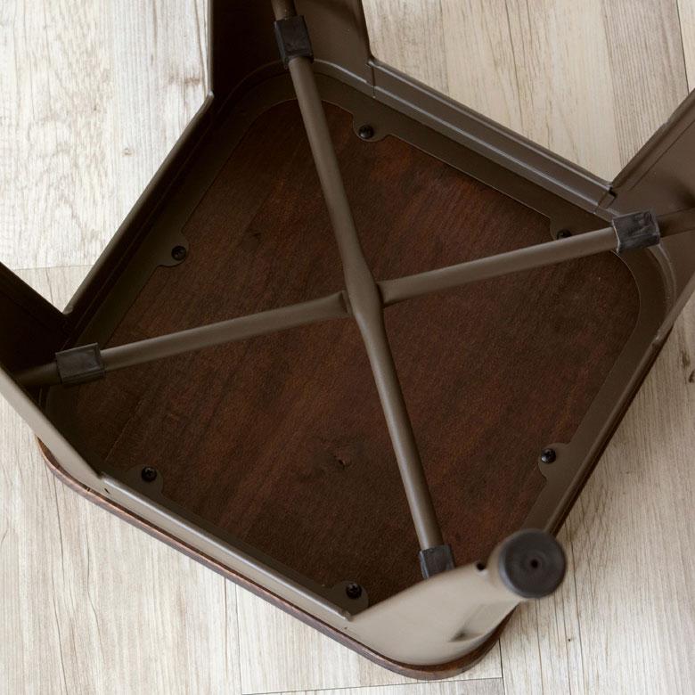 椅子 スツール ダイニングチェア おしゃれ スチール製 完成品 チェアー スタッキング 黒×ブラウン 積み重ね イス オフィス家具 66683 | ELEMENTS（インテリア） | 17