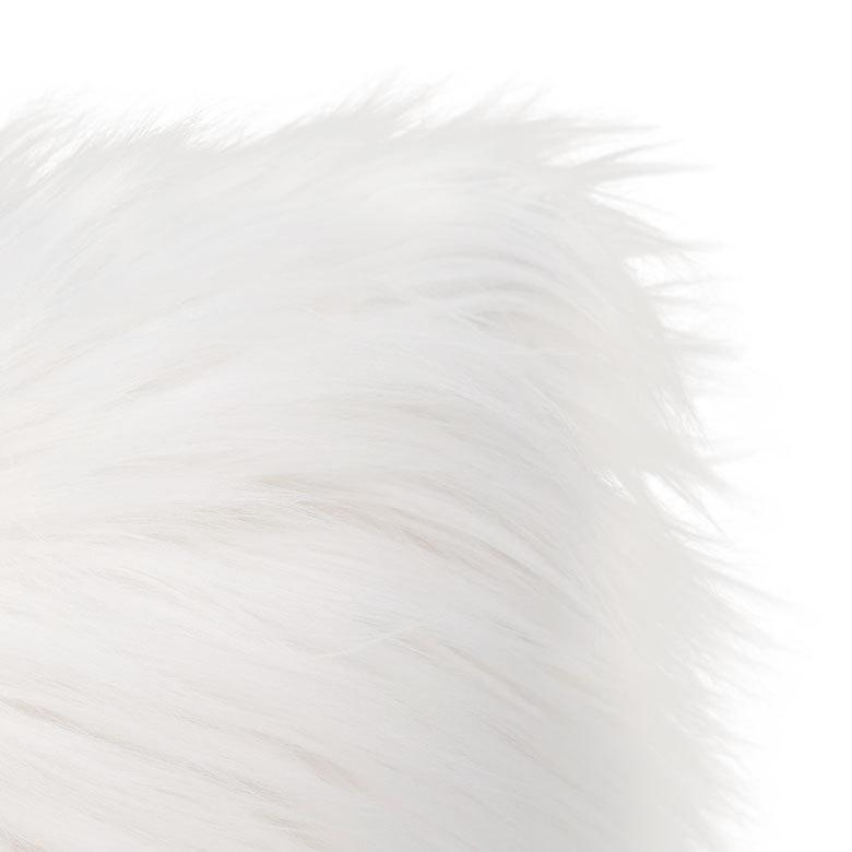 クッションカバー 約45×45cm ロングファー 正方形 グレー シンプル 上品 華やか 北欧 おしゃれ ファスナー付き 6668 | ブランド登録なし | 05