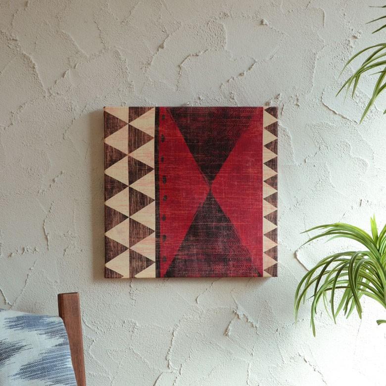 アートパネル ネイティブ柄 幅40cm 高さ40cm 正方形 ファブリックアート モダンアート オルテガ柄 キャンバスアート 絵画 Elements 通販 Yahoo ショッピング