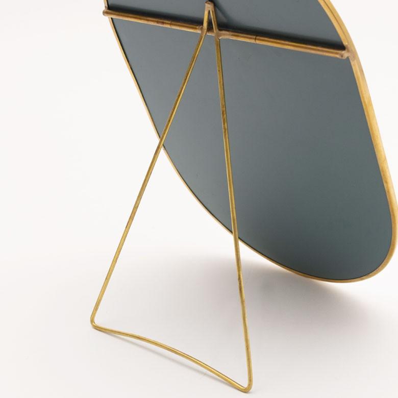 スタンドミラー 鏡 かがみ カガミ ミラー 卓上鏡 テーブル アンティーク調 コンパクト オーバル 化粧鏡 可愛い メイクアップミラー 軽量 インテリア雑貨 66715 | ELEMENTS（インテリア） | 05