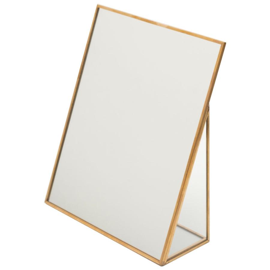 スタンドミラー 鏡 かがみ カガミ ミラー 卓上鏡 テーブル アンティーク調 四角 スクエア Lサイズ 化粧鏡 可愛い メイクアップミラー 軽量 インテリア雑貨 66716 | ELEMENTS（インテリア） | 10