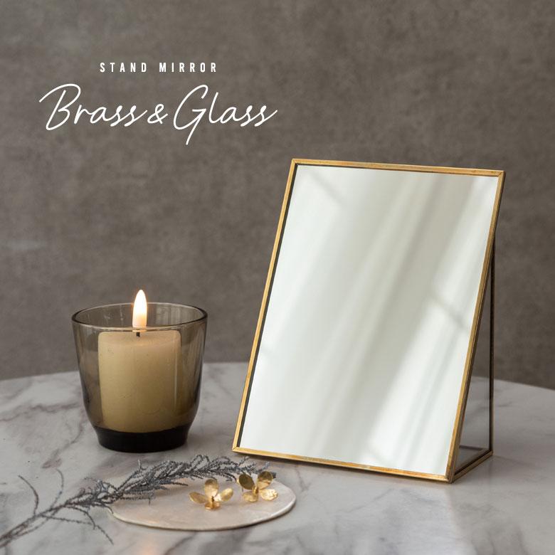 スタンドミラー 鏡 かがみ カガミ ミラー 卓上鏡 テーブル アンティーク調 四角 スクエア Sサイズ 化粧鏡 可愛い メイクアップミラー 軽量 インテリア雑貨 66717 | ELEMENTS（インテリア） | 17