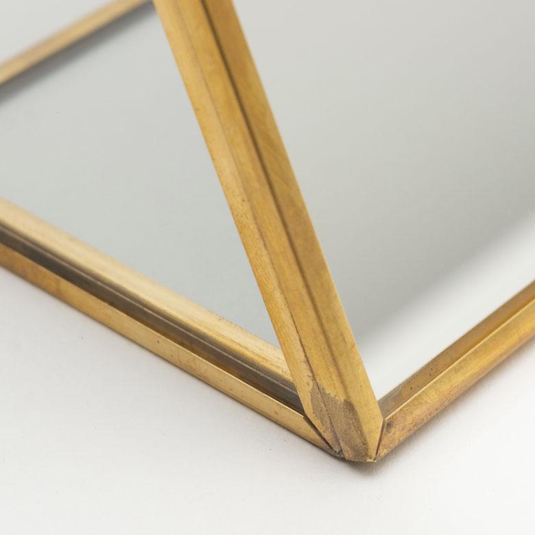 スタンドミラー 鏡 かがみ カガミ ミラー 卓上鏡 テーブル アンティーク調 四角 スクエア Sサイズ 化粧鏡 可愛い メイクアップミラー 軽量 インテリア雑貨 66717 | ELEMENTS（インテリア） | 06