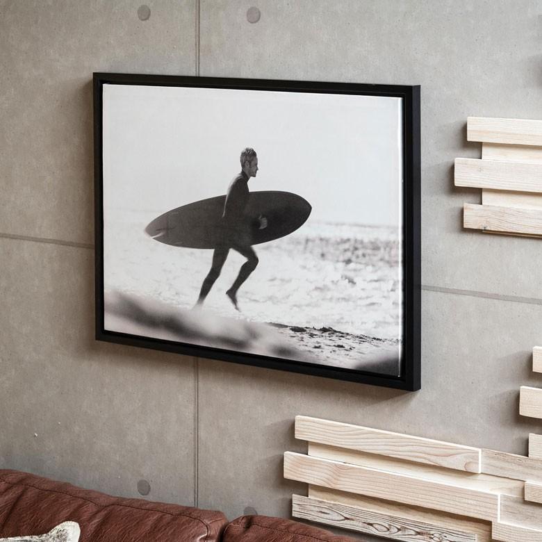 イタリアンアート SalvadoriArte #アートフレーム#壁掛けオブジェ 静かな木々のアートボード グレー 3枚組 wood 寝室 オブジェ