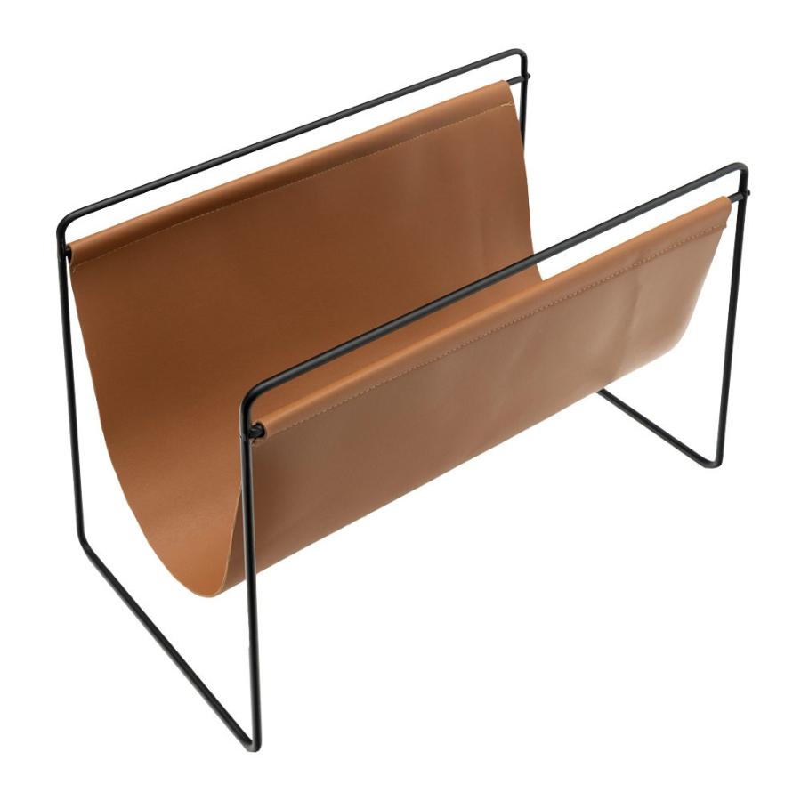 マガジンラッホルダー ラック 薄型 スリム コンパクト ソファ横 収納 新聞 茶色 キャメル 一人暮らし ワンルーム ミッドセンチュリー 66726 | ELEMENTS（インテリア） | 12