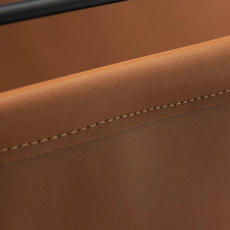 マガジンラッホルダー ラック 薄型 スリム コンパクト ソファ横 収納 新聞 茶色 キャメル 一人暮らし ワンルーム ミッドセンチュリー 66726 | ELEMENTS（インテリア） | 02