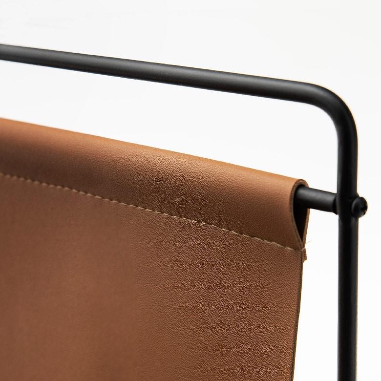 マガジンラッホルダー ラック 薄型 スリム コンパクト ソファ横 収納 新聞 茶色 キャメル 一人暮らし ワンルーム ミッドセンチュリー 66726 | ELEMENTS（インテリア） | 06