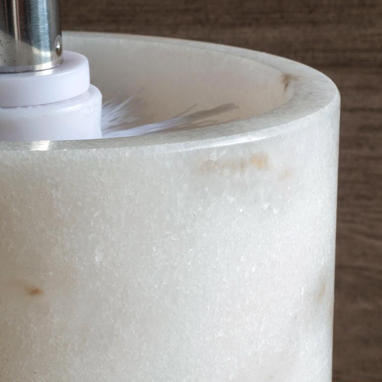 トイレブラシ トイレタリー トイレ ブラシ 掃除グッズ 丸型 天然大理石 マーブル柄 ホワイト トイレ用品 清掃用品 白 陶器 スタイリッシュ 66730 | ELEMENTS（インテリア） | 04