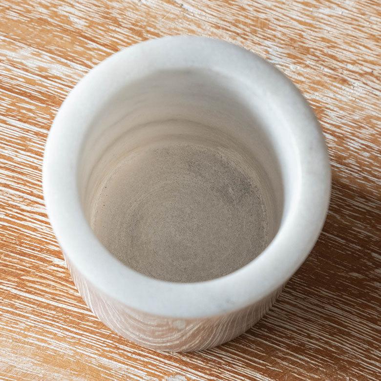 歯ブラシスタンド ホルダー 筒形 天然大理石 マーブル柄 ホワイト 歯ブラシ立て 歯ブラシホルダー ハブラシ スタンド 歯ブラシ置き 容器 66732 | ブランド登録なし | 18