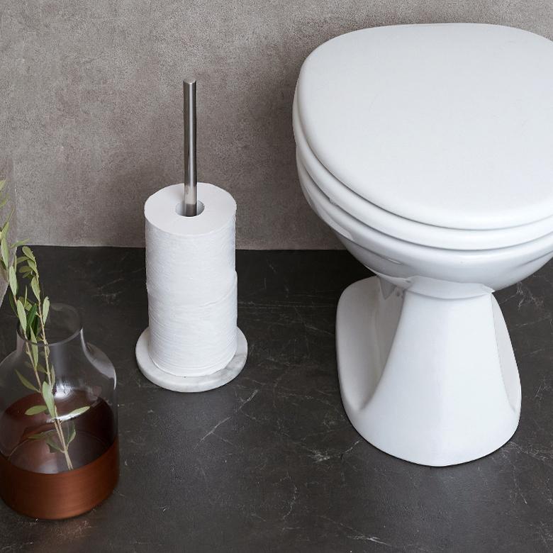 ペーパーホルダー トイレットペーパースタンド 天然大理石 マーブル柄